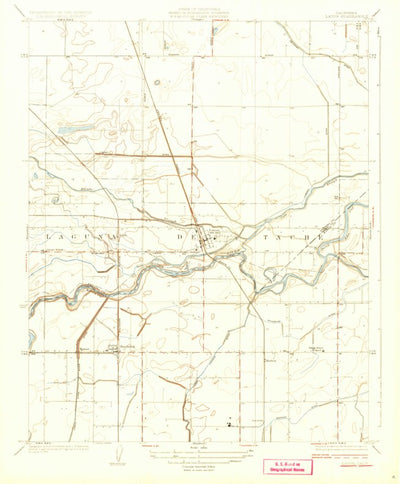 United States Geological Survey Laton, CA (1927, 31680-Scale) digital map