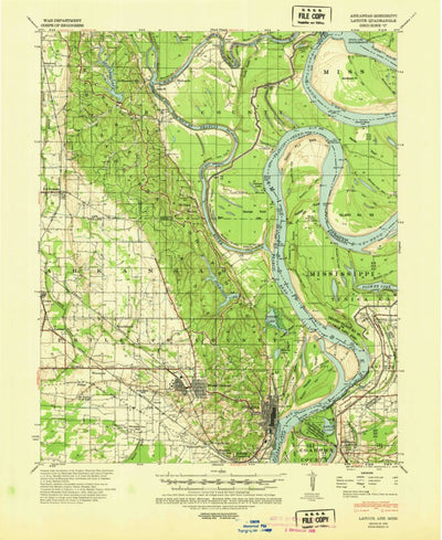 United States Geological Survey Latour, AR-MS (1939, 62500-Scale) digital map