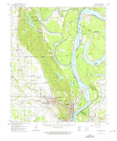 United States Geological Survey Latour, AR-MS (1961, 62500-Scale) digital map