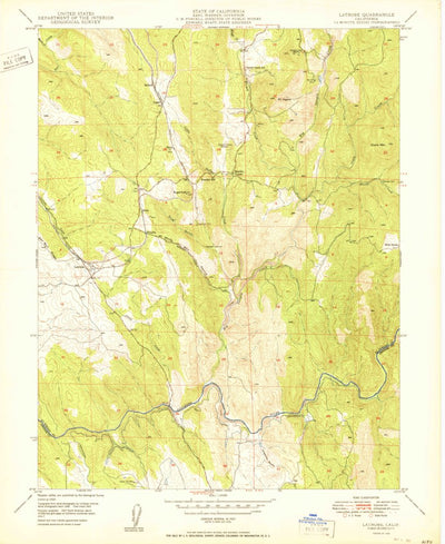 United States Geological Survey Latrobe, CA (1950, 24000-Scale) digital map