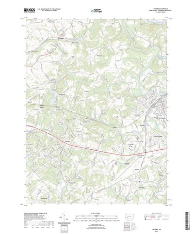 United States Geological Survey Latrobe, PA (2023, 24000-Scale) digital map