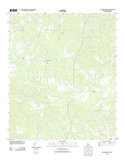 United States Geological Survey Lauderdale NW, MS (2012, 24000-Scale) digital map