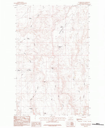 United States Geological Survey Laundry Hill, MT (1984, 24000-Scale) digital map