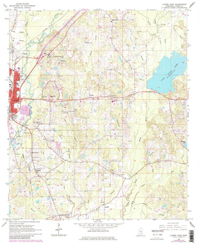 United States Geological Survey Laurel East, MS (1964, 24000-Scale) digital map