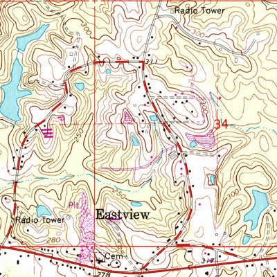 United States Geological Survey Laurel East, MS (1964, 24000-Scale) digital map