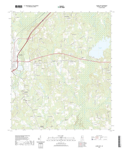 United States Geological Survey Laurel East, MS (2020, 24000-Scale) digital map