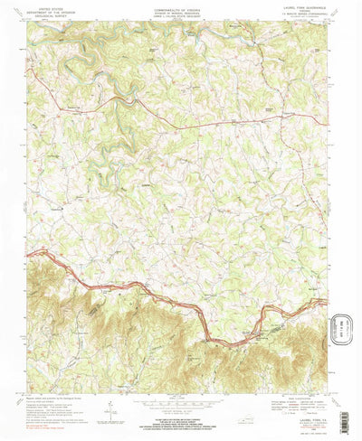 United States Geological Survey Laurel Fork, VA (1968, 24000-Scale) digital map