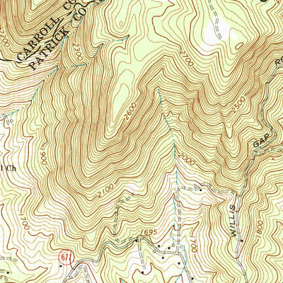United States Geological Survey Laurel Fork, VA (1968, 24000-Scale) digital map