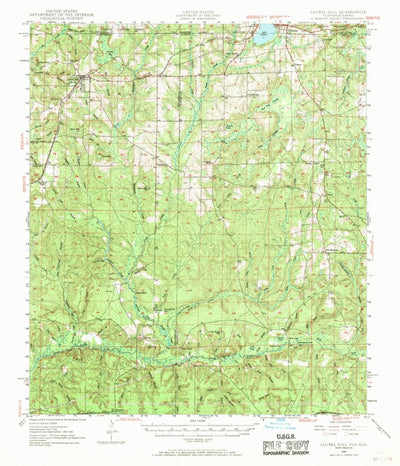 United States Geological Survey Laurel Hill, FL-AL (1949, 62500-Scale) digital map