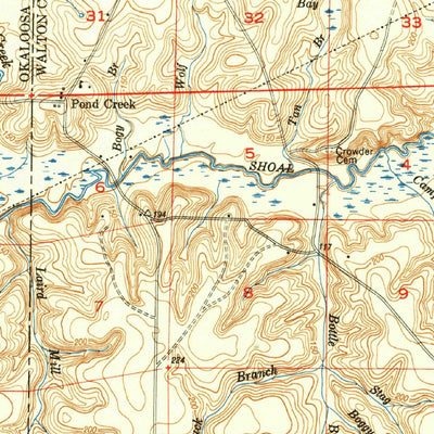 United States Geological Survey Laurel Hill, FL-AL (1950, 62500-Scale) digital map