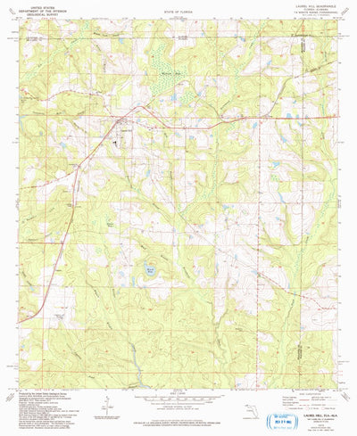 United States Geological Survey Laurel Hill, FL-AL (1973, 24000-Scale) digital map