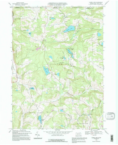 United States Geological Survey Laurel Lake, PA-NY (1992, 24000-Scale) digital map