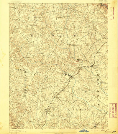 United States Geological Survey Laurel, MD (1892, 62500-Scale) digital map