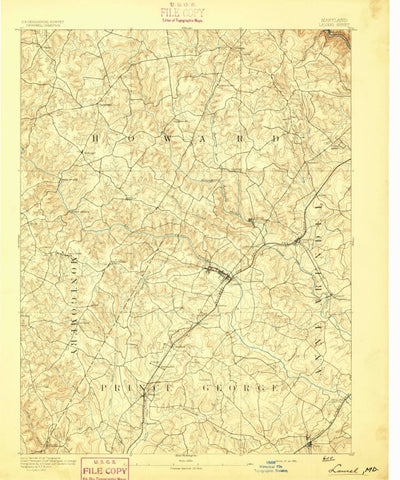 United States Geological Survey Laurel, MD (1894, 62500-Scale) digital map