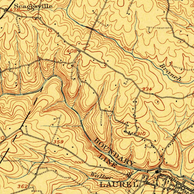 United States Geological Survey Laurel, MD (1907, 62500-Scale) digital map