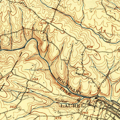 United States Geological Survey Laurel, MD (1926, 62500-Scale) digital map