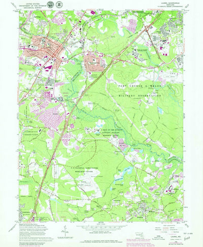 United States Geological Survey Laurel, MD (1965, 24000-Scale) digital map