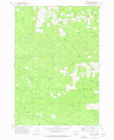 United States Geological Survey Laurel Mountain, OR (1974, 24000-Scale) digital map