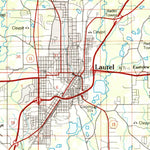 United States Geological Survey Laurel, MS (1984, 100000-Scale) digital map
