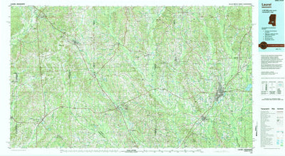 United States Geological Survey Laurel, MS (1994, 100000-Scale) digital map