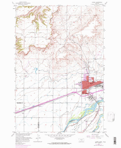 United States Geological Survey Laurel, MT (1956, 24000-Scale) digital map