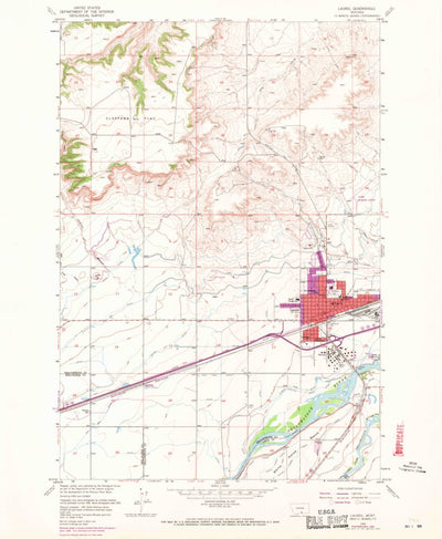 United States Geological Survey Laurel, MT (1969, 24000-Scale) digital map