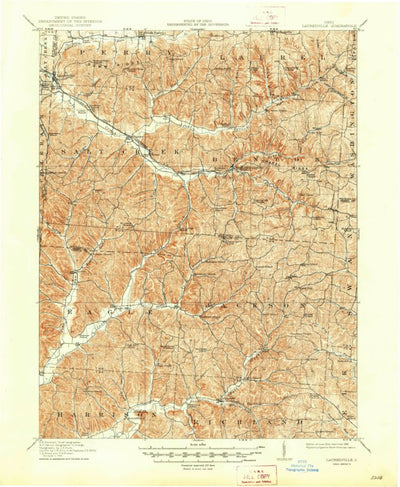 United States Geological Survey Laurelville, OH (1912, 62500-Scale) digital map