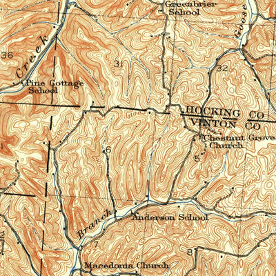 United States Geological Survey Laurelville, OH (1912, 62500-Scale) digital map