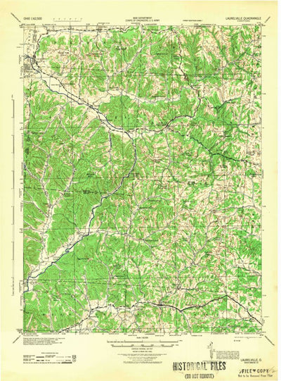 United States Geological Survey Laurelville, OH (1944, 62500-Scale) digital map