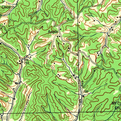 United States Geological Survey Laurelville, OH (1944, 62500-Scale) digital map