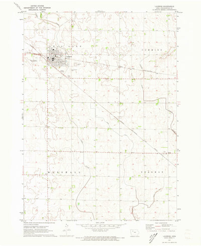 United States Geological Survey Laurens, IA (1971, 24000-Scale) digital map