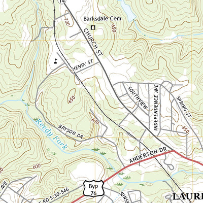 United States Geological Survey Laurens North, SC (2020, 24000-Scale) digital map