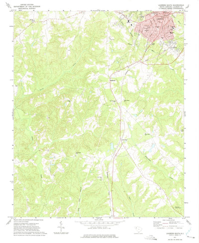 United States Geological Survey Laurens South, SC (1971, 24000-Scale) digital map