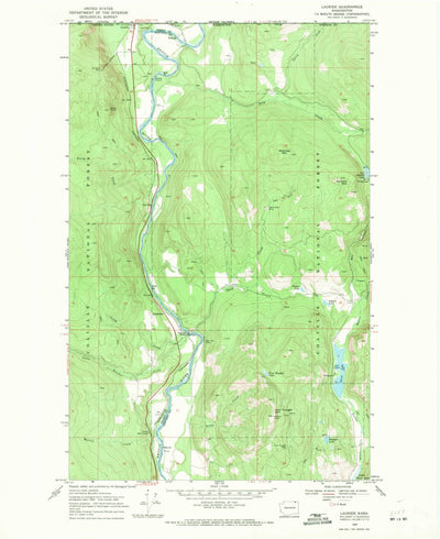 United States Geological Survey Laurier, WA (1969, 24000-Scale) digital map