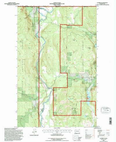 United States Geological Survey Laurier, WA (1992, 24000-Scale) digital map