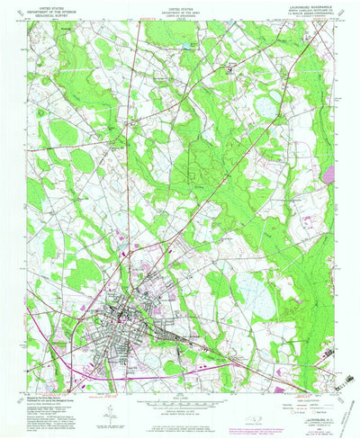 United States Geological Survey Laurinburg, NC (1957, 24000-Scale) digital map
