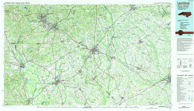 United States Geological Survey Laurinburg, NC-SC (1983, 100000-Scale) digital map
