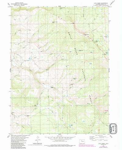 United States Geological Survey Lava Creek, CO (1980, 24000-Scale) digital map