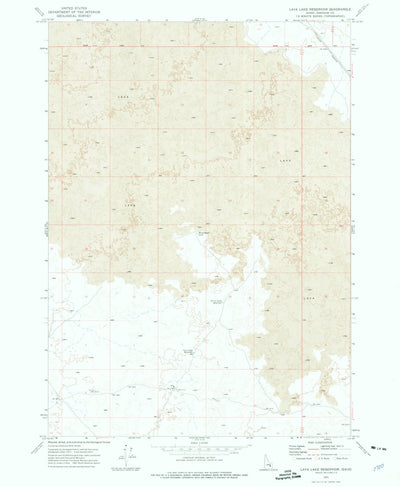 United States Geological Survey Lava Lake Reservoir, ID (1973, 24000-Scale) digital map