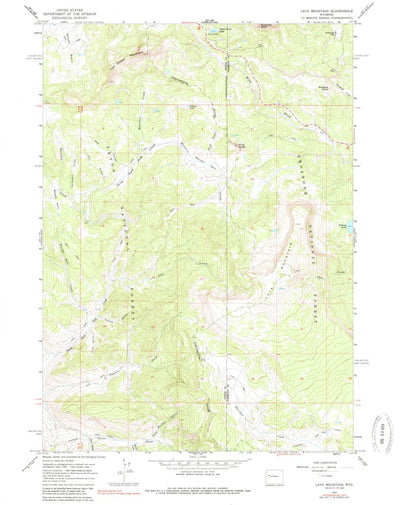 United States Geological Survey Lava Mountain, WY (1965, 24000-Scale) digital map