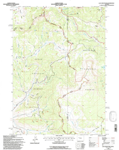 United States Geological Survey Lava Mountain, WY (1991, 24000-Scale) digital map
