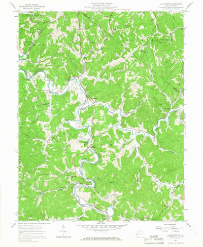 United States Geological Survey Lavalette, WV (1957, 24000-Scale) digital map
