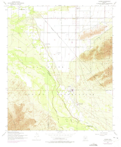 United States Geological Survey Laveen, AZ (1952, 24000-Scale) digital map