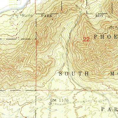 United States Geological Survey Laveen, AZ (1952, 24000-Scale) digital map