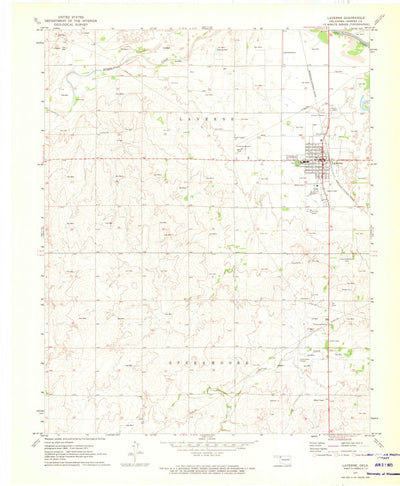 United States Geological Survey Laverne, OK (1971, 24000-Scale) digital map