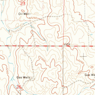 United States Geological Survey Laverne, OK (1971, 24000-Scale) digital map
