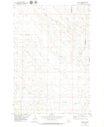 United States Geological Survey Lavina NW, MT (1979, 24000-Scale) digital map