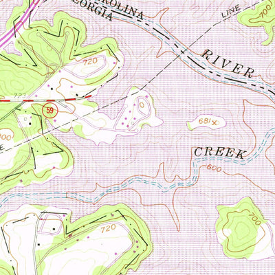 United States Geological Survey Lavonia, GA-SC (1959, 24000-Scale) digital map