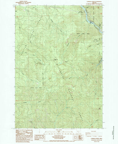United States Geological Survey Lawhead Creek, OR (1985, 24000-Scale) digital map