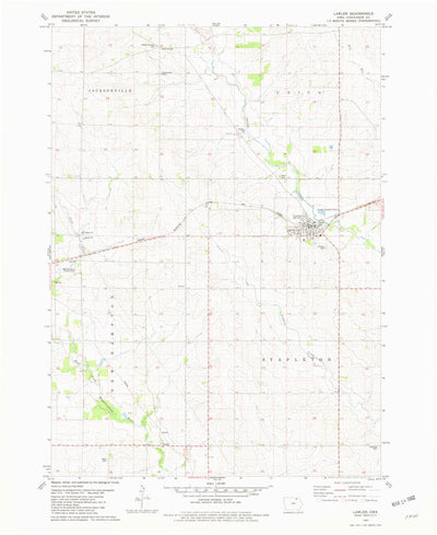United States Geological Survey Lawler, IA (1981, 24000-Scale) digital map